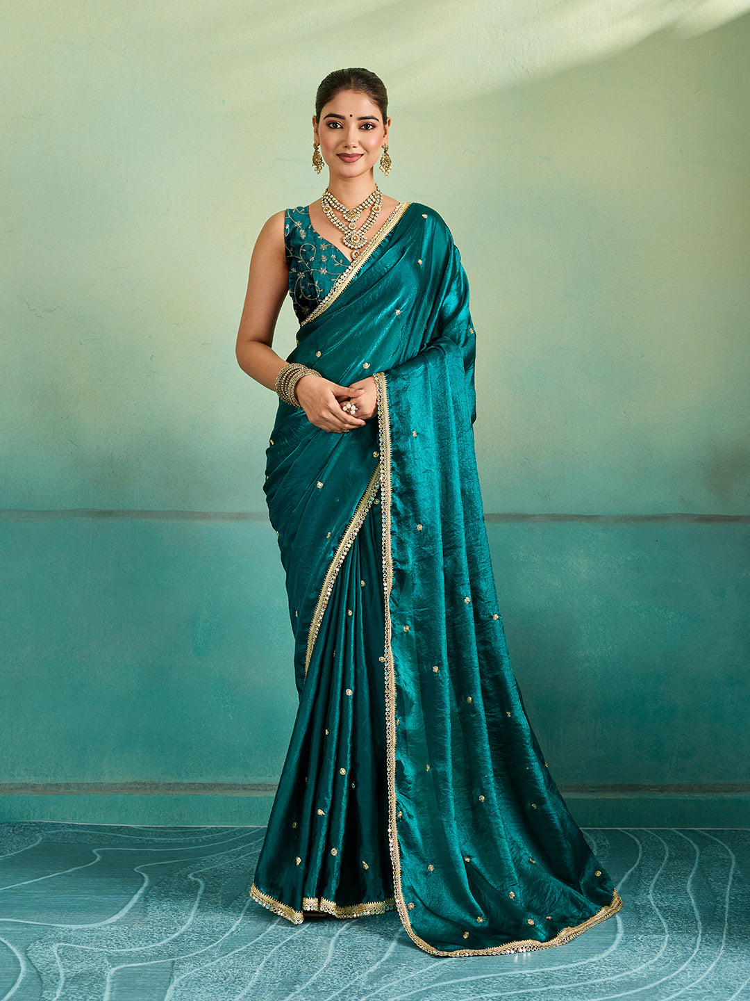 Tanmira Premium Tissue Silk Saree with Rich Zardosi and Graceful Style RAM