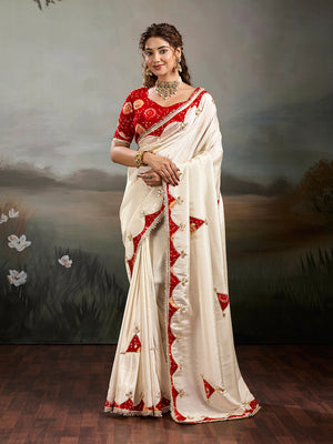 Buy Designer Style Saree With GotaPatti Work Tanmira