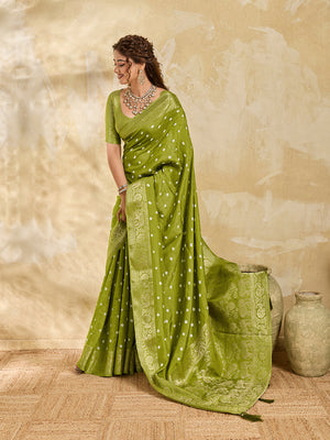 Buy New Elegant Bandhani Saree With Festive Wear Tanmira