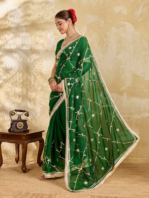 Buy Georgette Saree with Gota patti Work Tanmira