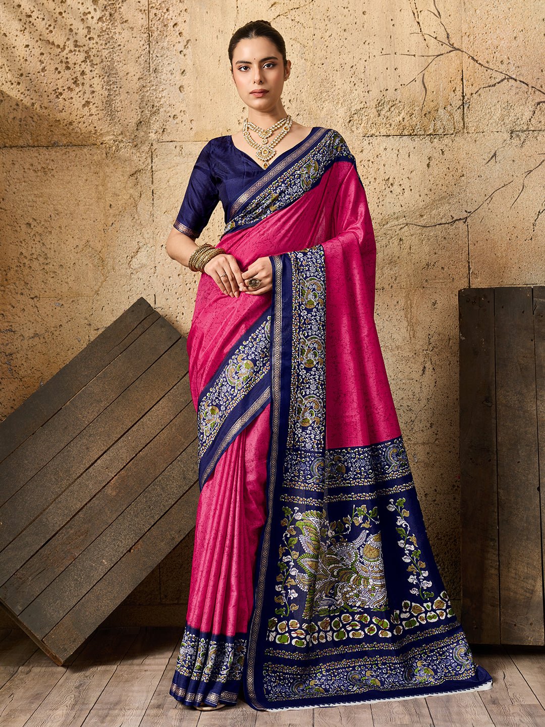 Tanmira New Latest Dola Silk Printed Style With Zari Border Work Saree VJT