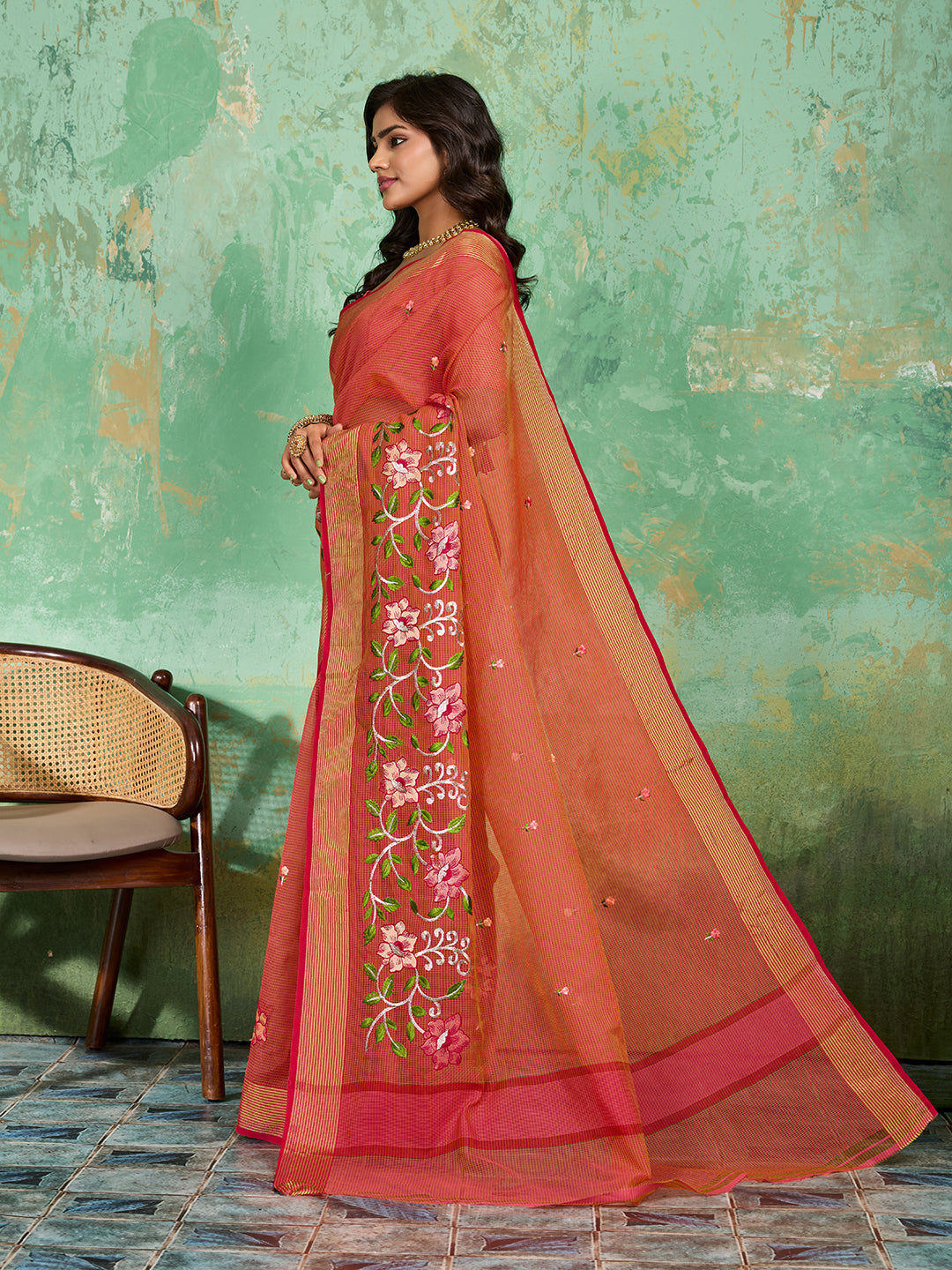 Tanmira New Launch Kota Doriya Banarasi Style With kashish work Saree SWA