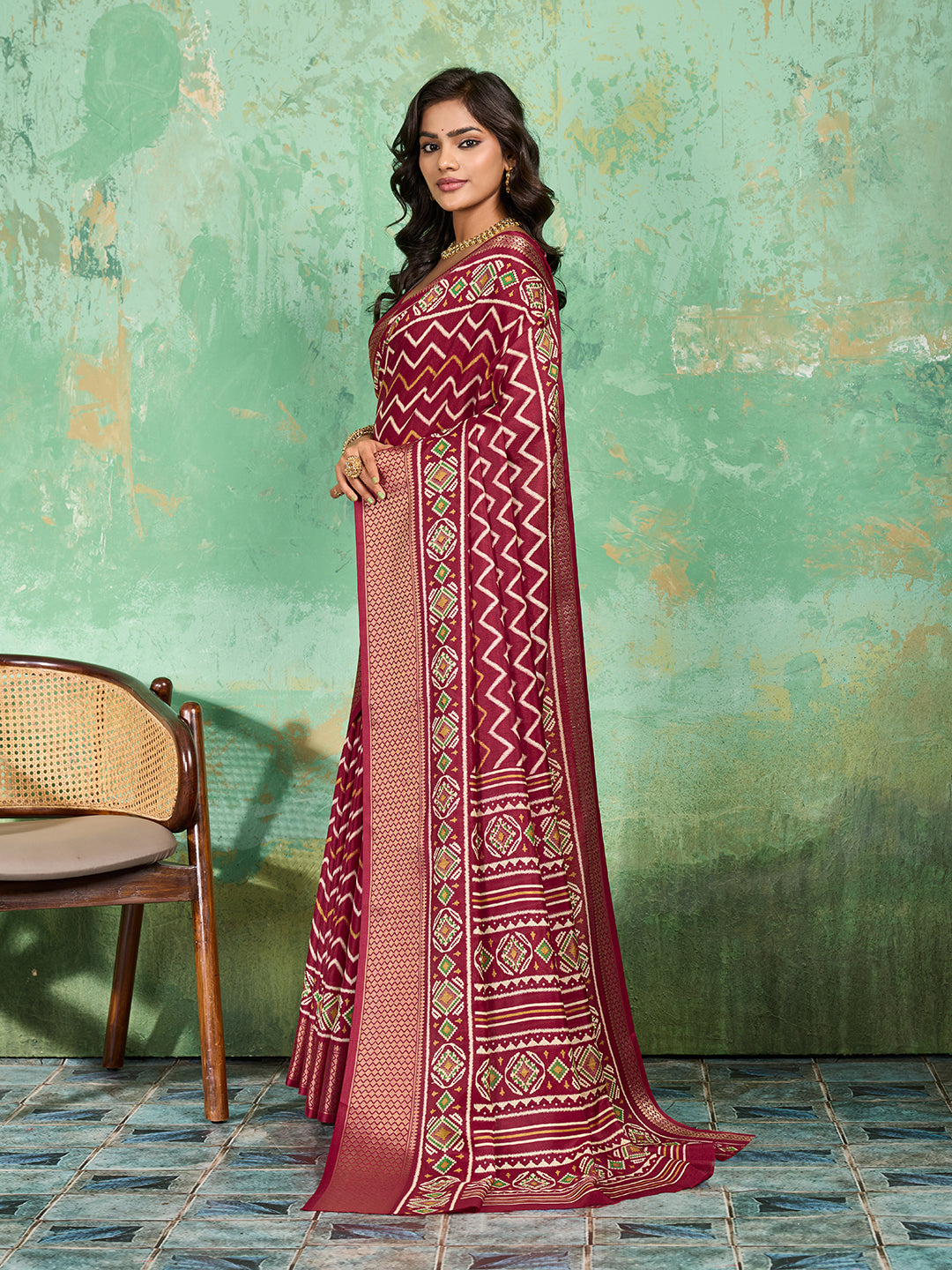 Tanmira New Cotton Silk Printed Style With Daily Wear Maroon Saree STL