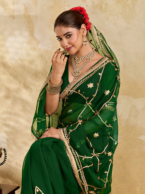 Buy Georgette Saree with Gota patti Work Tanmira