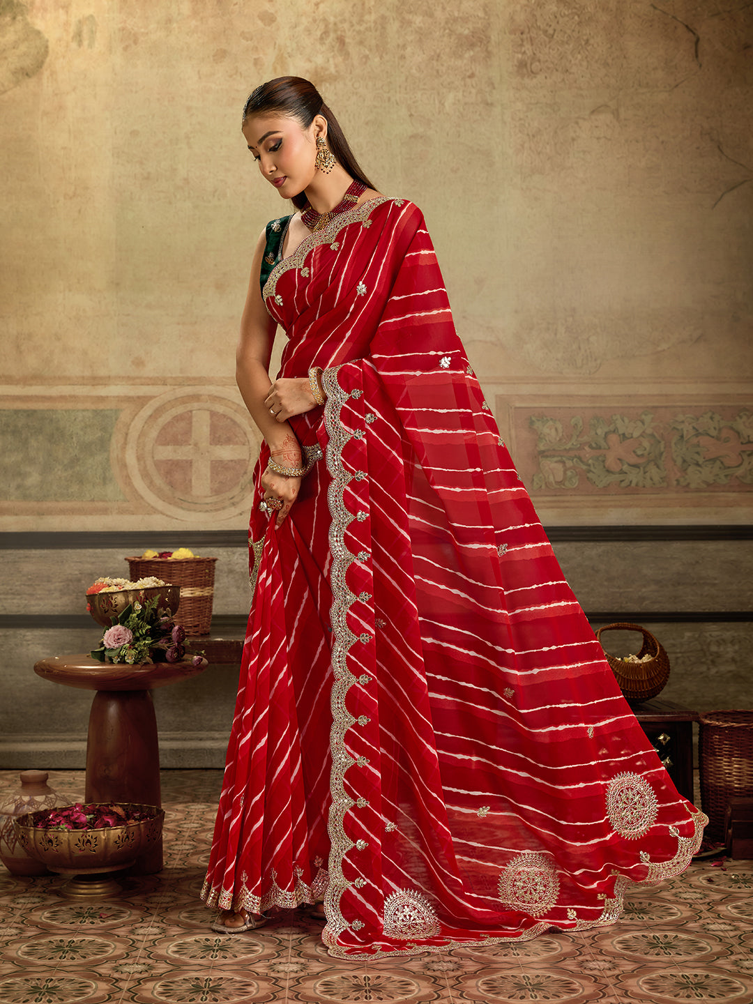 Tanmira Beautiful Designer Saree with Rich Gotapatti Work and Royal Appeal PDM