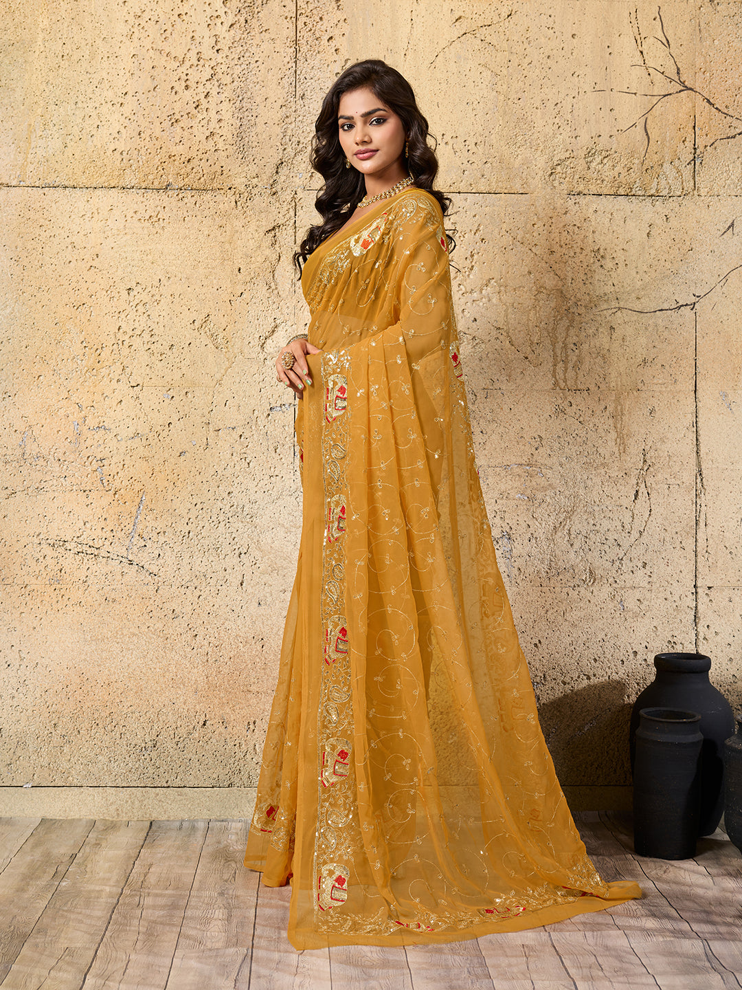 Tanmira Special Classic Traditional Saree in Royal Georgette Fabric JAY