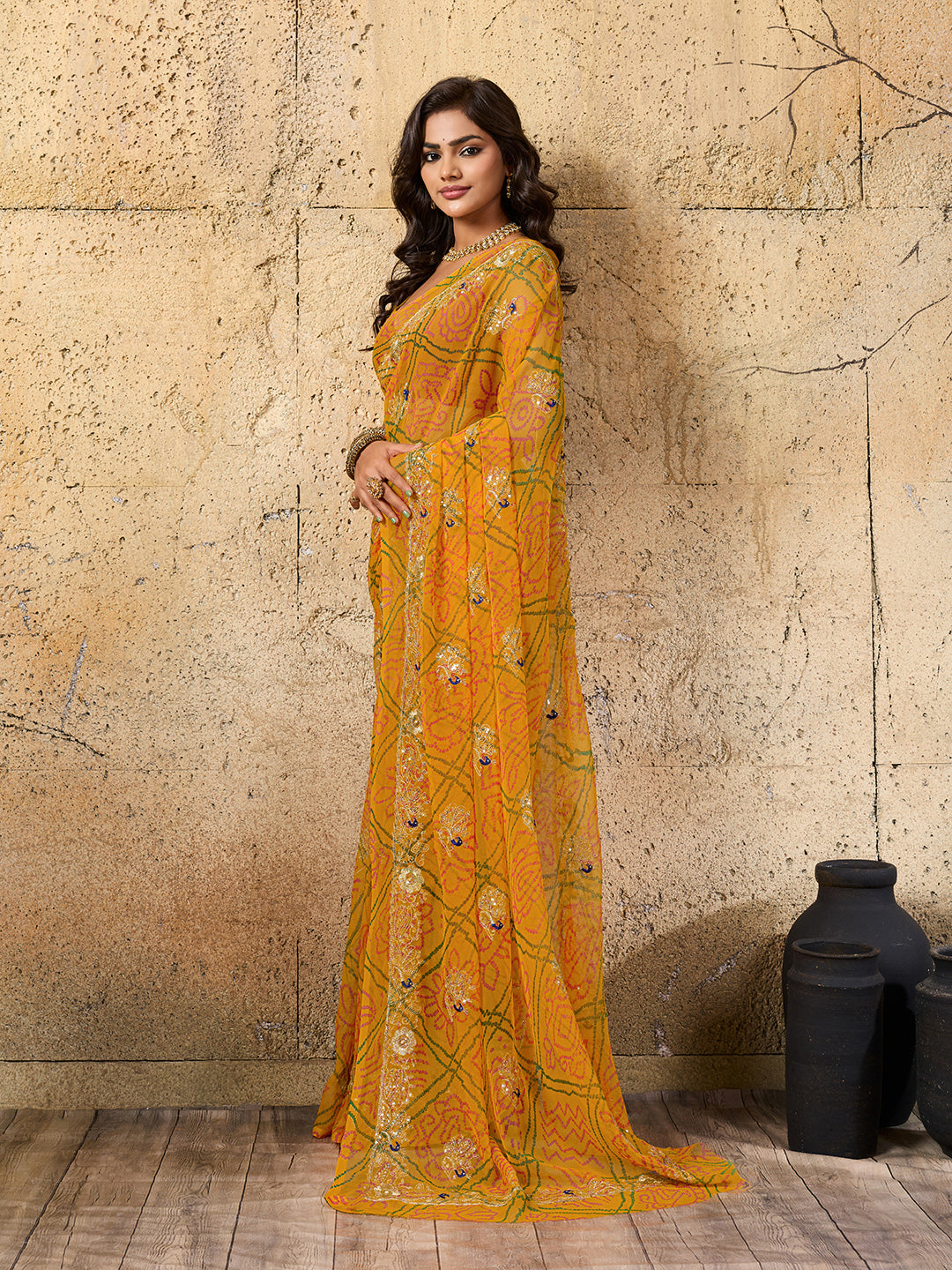 Tanmira Radiant Charm In Georgette With Sequin Tari Work Saree JAY