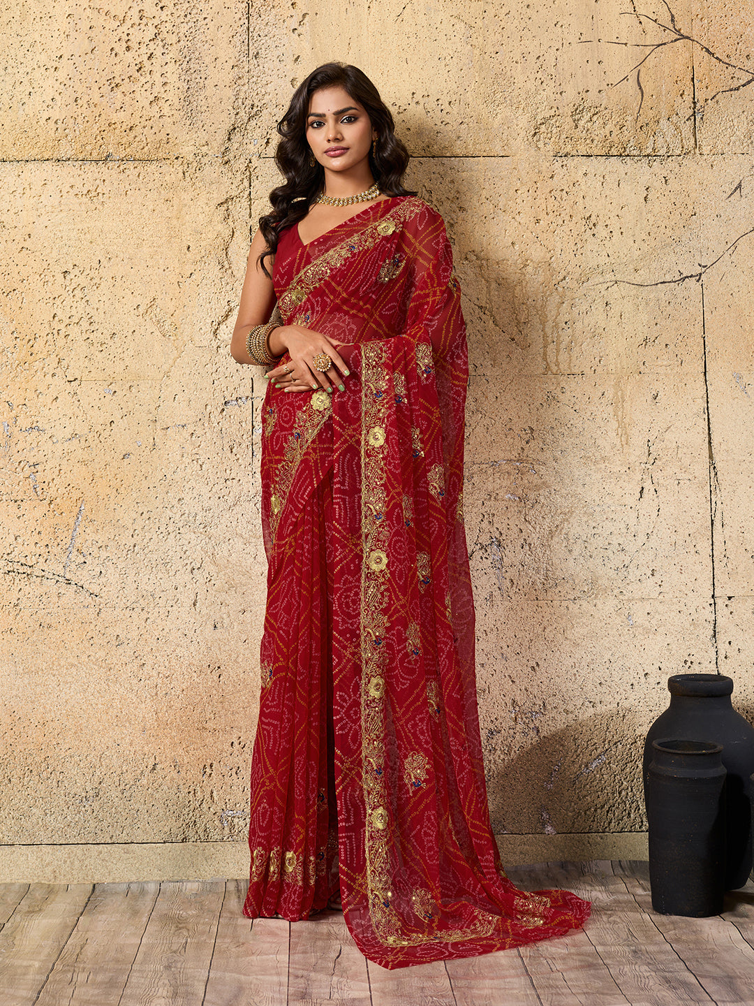 Tanmira New Radiant Charm In Georgette With Sequin Tari Work Saree JAY