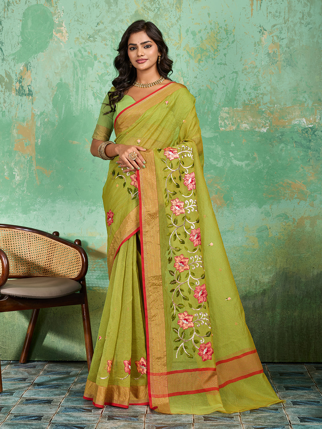 Tanmira New Latest Kota Doriya Banarasi Style With kashish work Saree SWA
