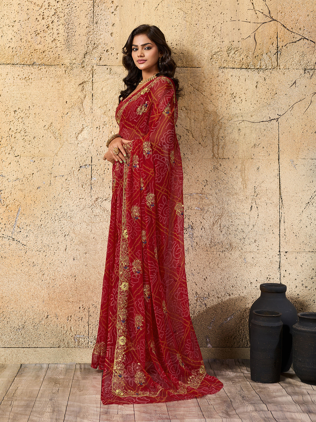 Tanmira New Radiant Charm In Georgette With Sequin Tari Work Saree JAY