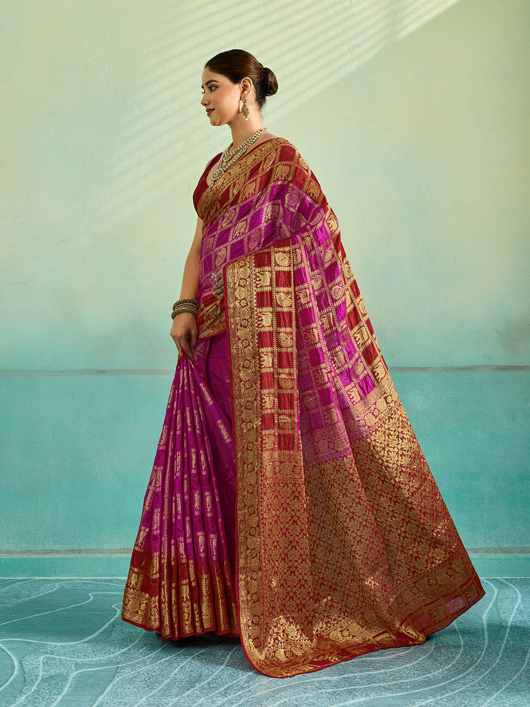 Tanmira New Art silk Banarasi Style With Zari weaving Work Saree Tanmira