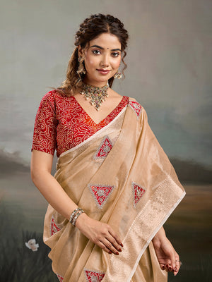 Buy Traditional Banarasi Style Saree Tanmira