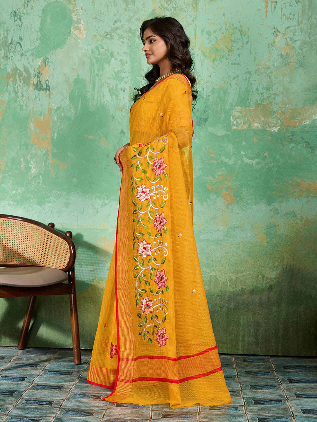 Tanmira New Beautiful Kota Doriya Banarasi Style With kashish work Saree SWA