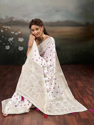 Buy Elegant Bandhani Saree With Festive Wear Tanmira