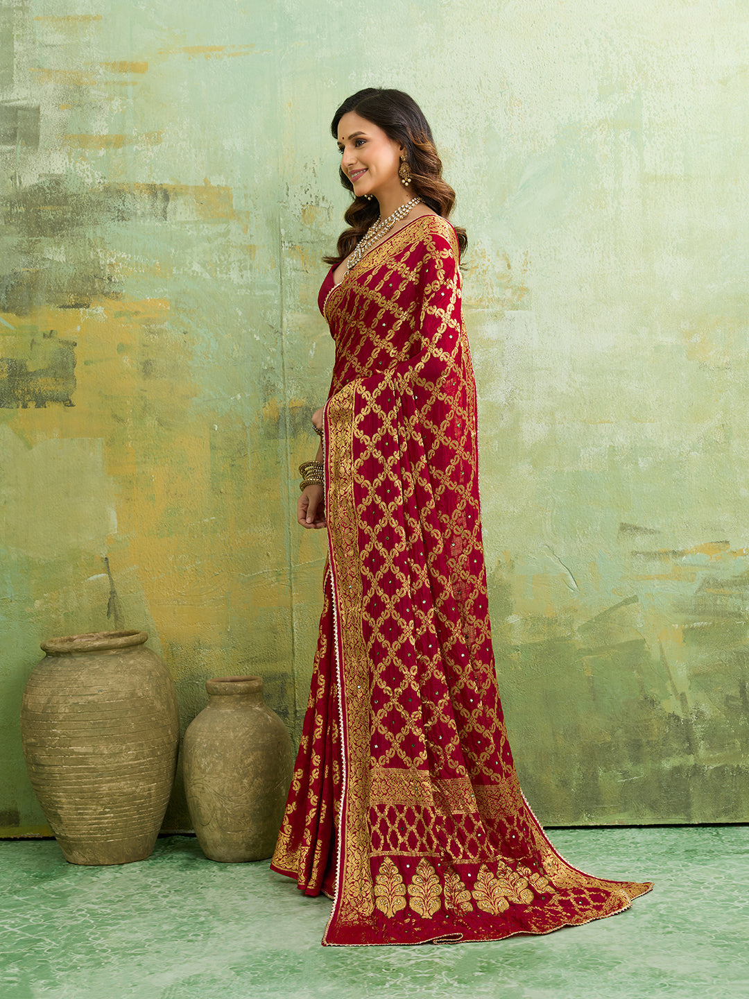 Tanmira Latest Gharchola Banarasi Silk Fabric With Heavy Zari Work Saree KML