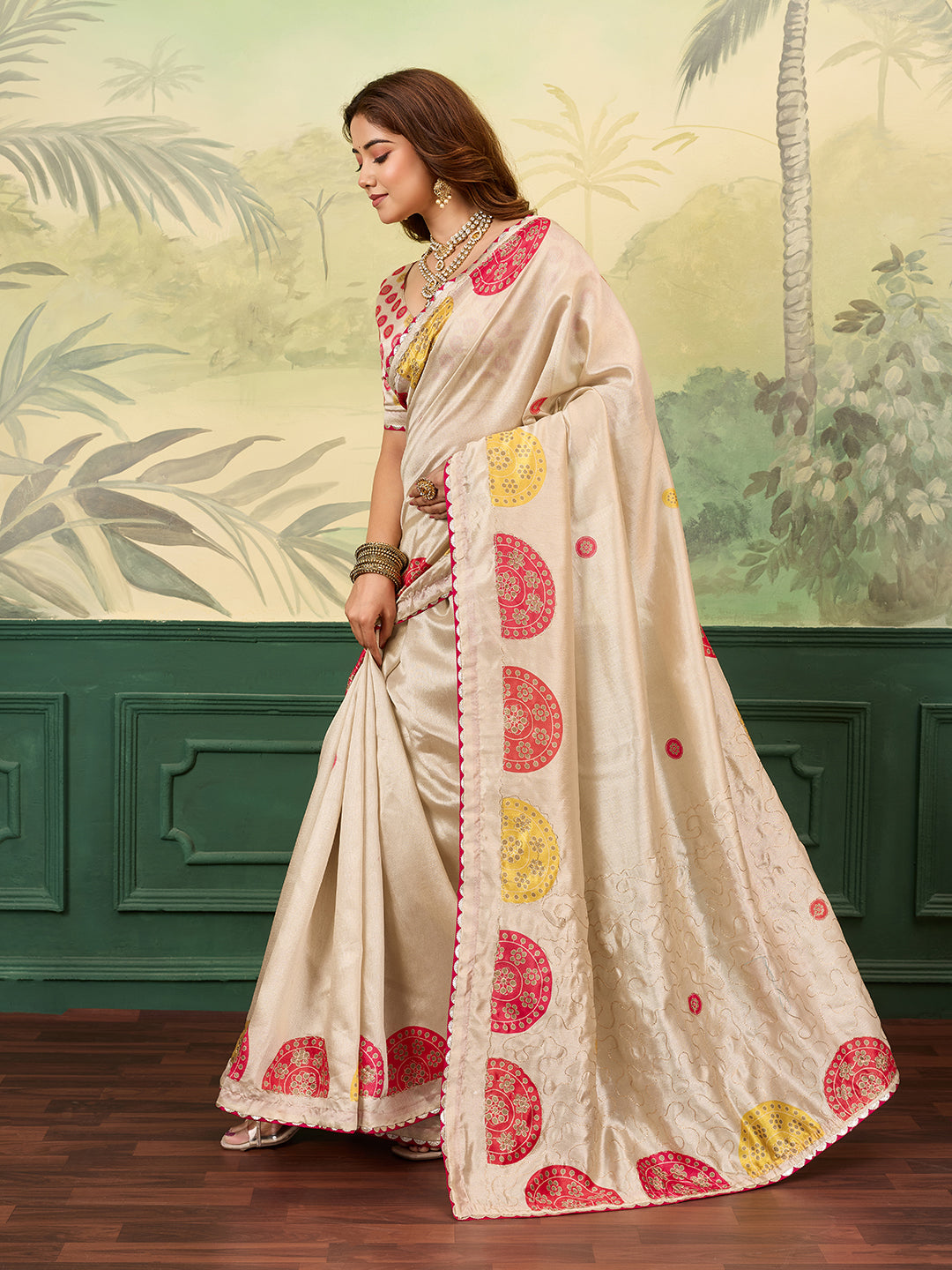 Tanmira New Elegant Jute Silk Bandhani Casual Saree GAN