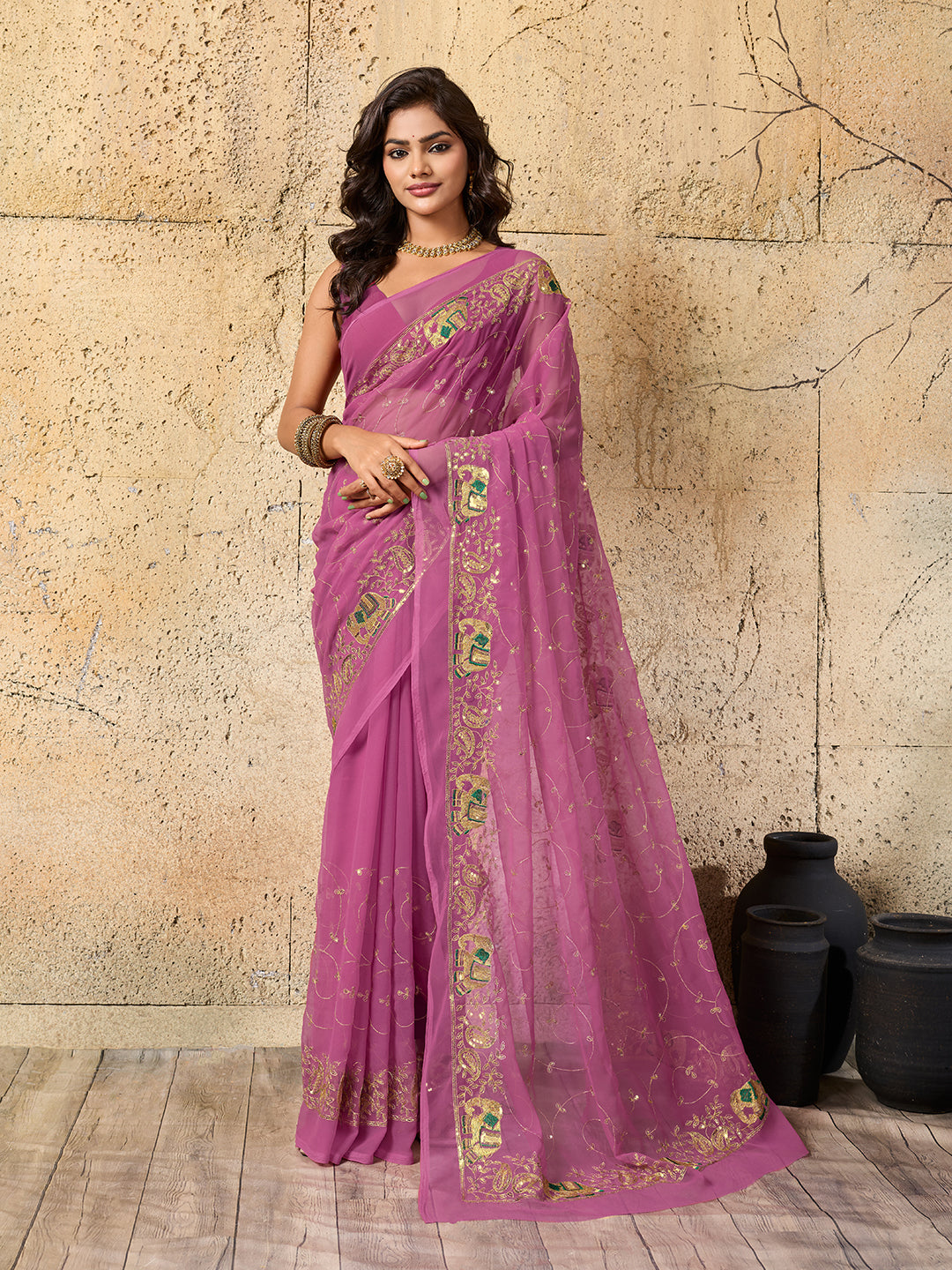 Tanmira Special New Classic Traditional Saree in Soft Georgette Fabric JAY