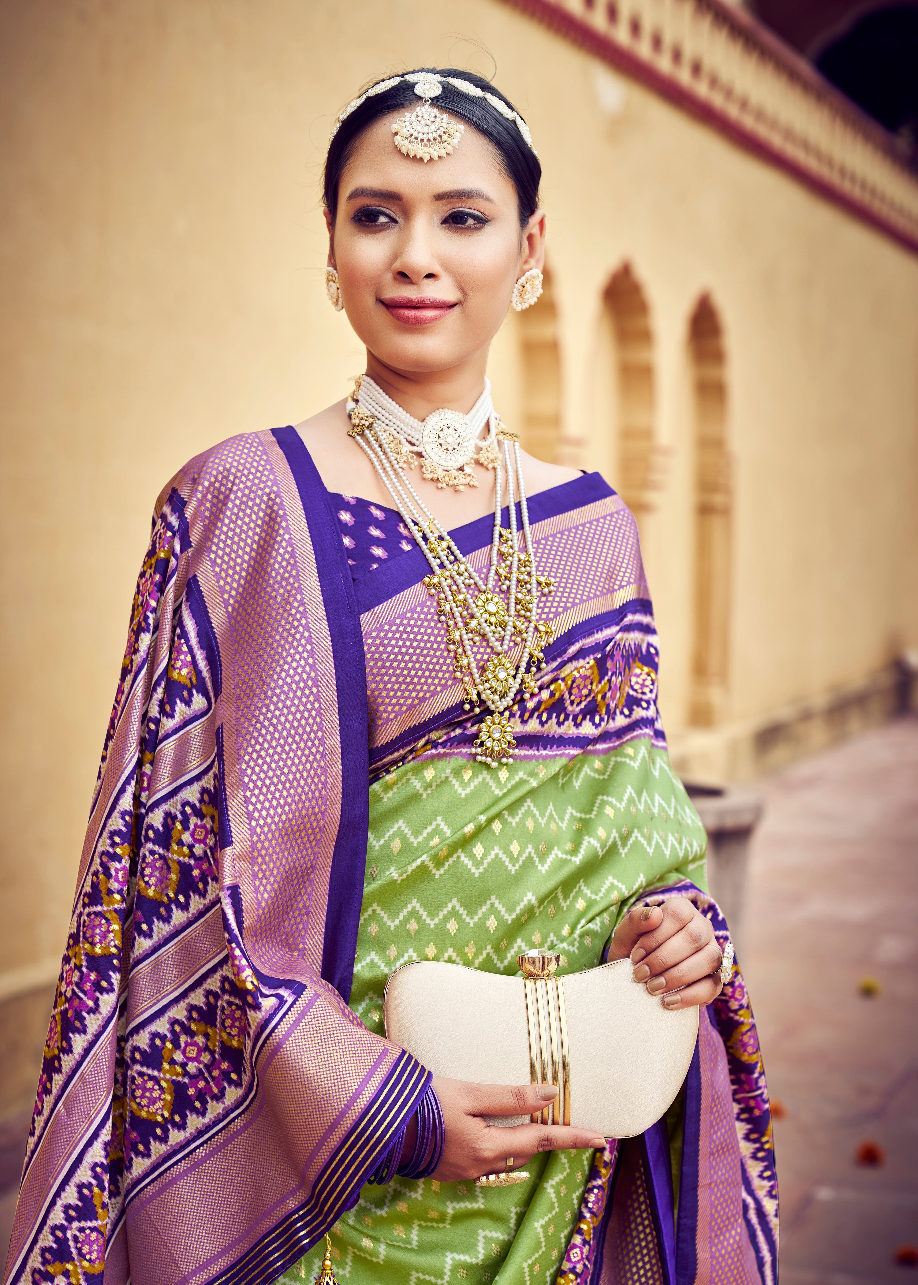 Tanmira Latest Pashmina Cotton Silk Saree STR Green