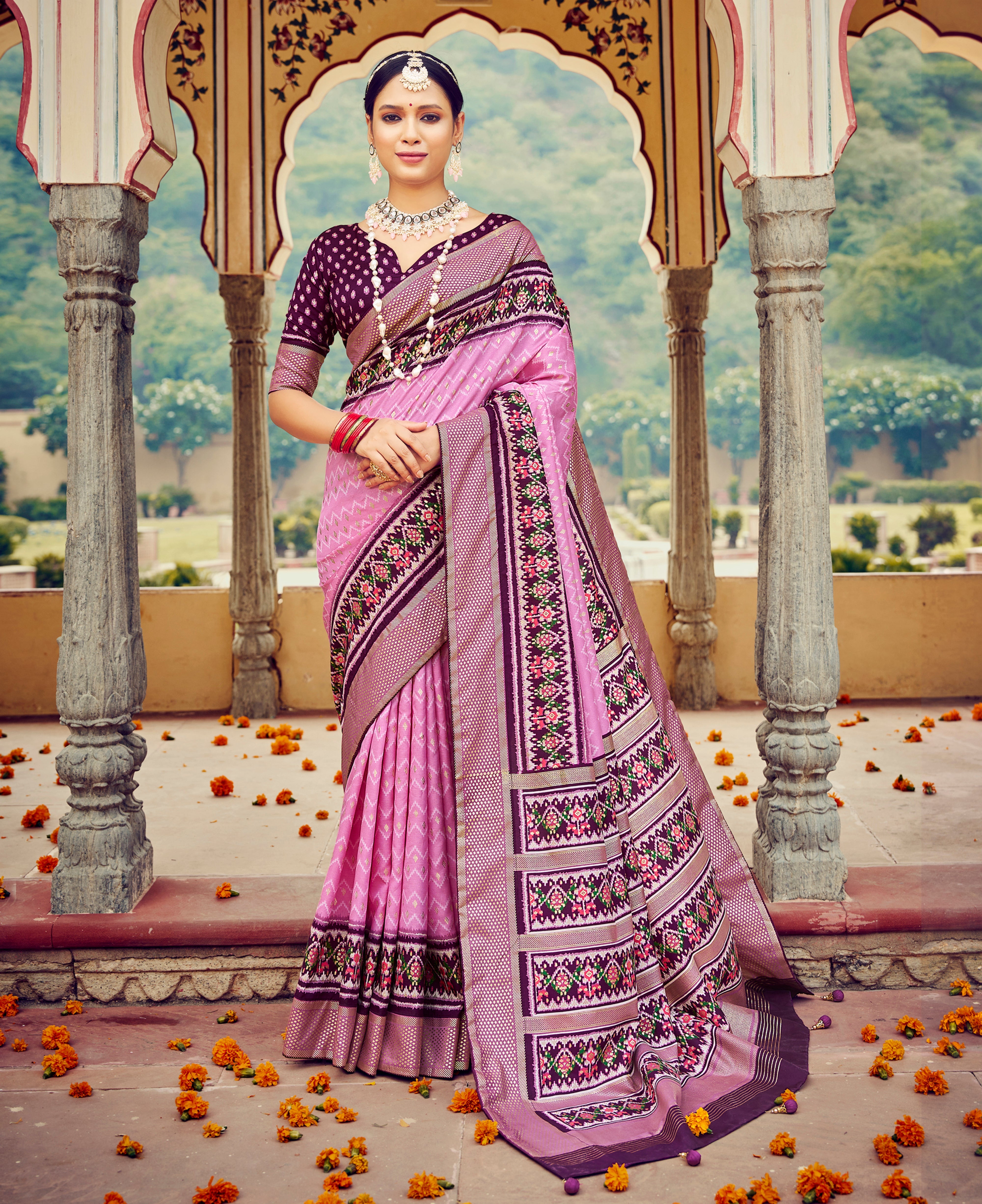 Tanmira Latest New Launch Pashmina Cotton Silk Saree STR Pink