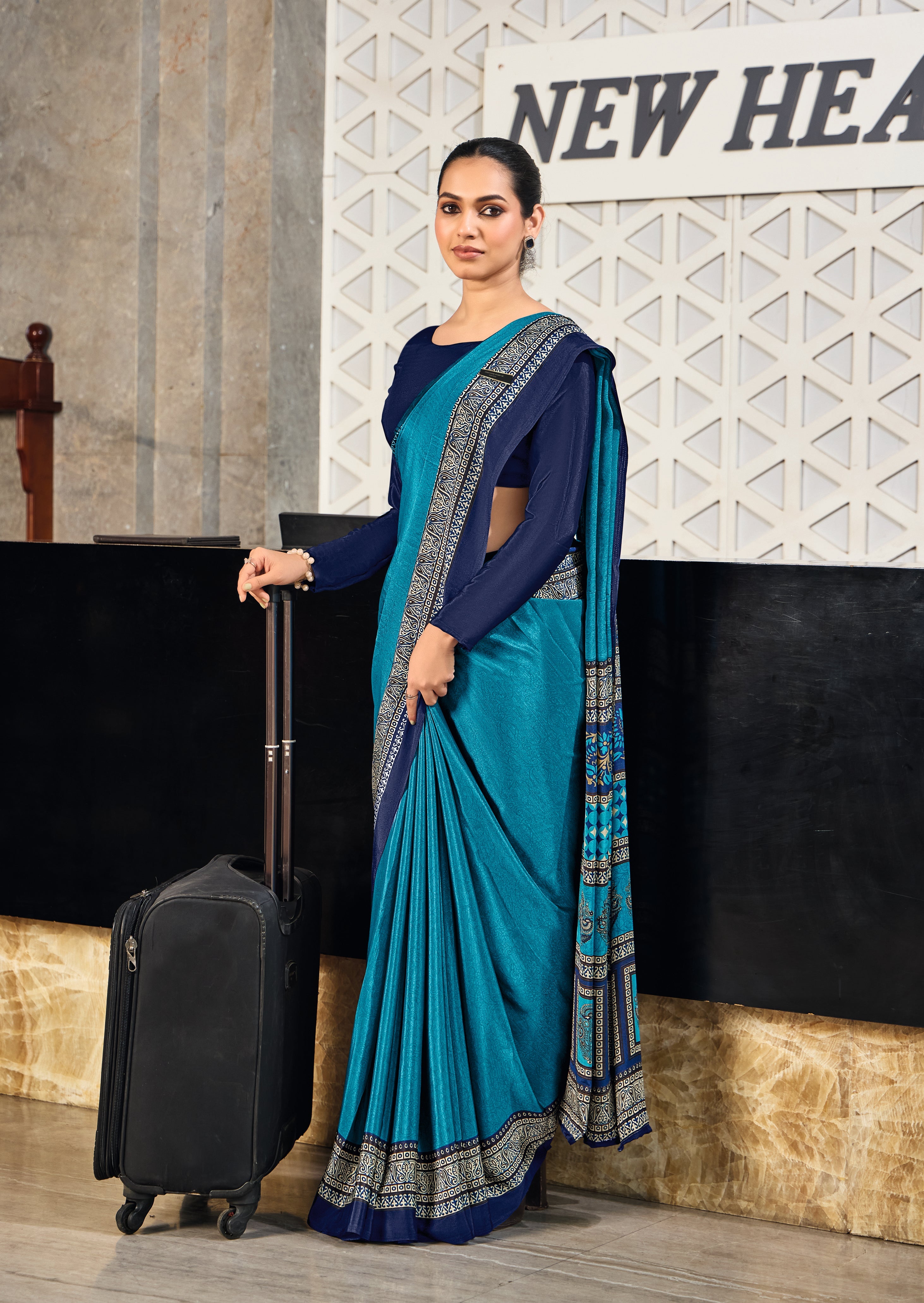 Tanmira Special New Crepe Silk Fabric Uniform Official Wear saree STR