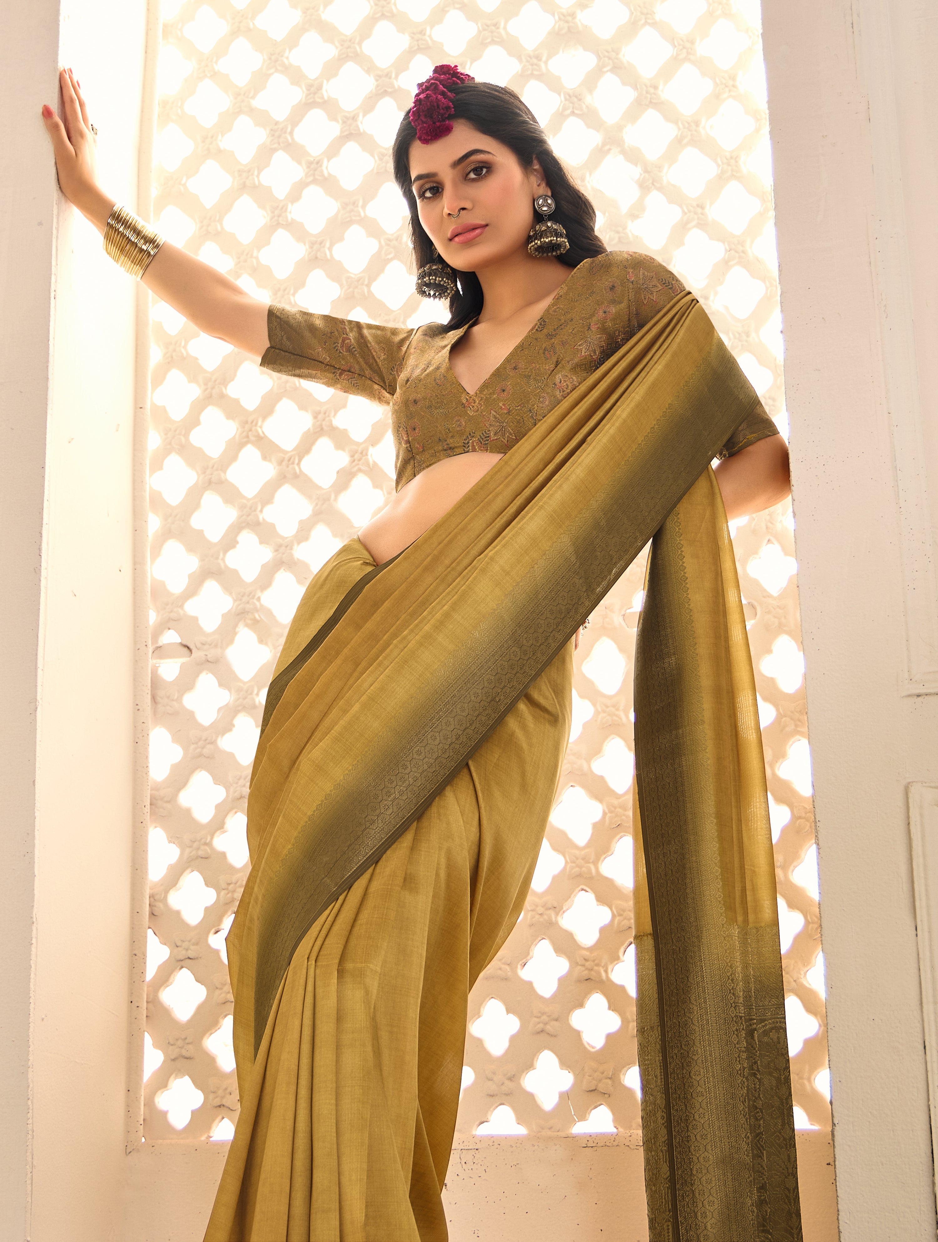Tanmira New beautiful Tissue silk Banarasi Style Party wear saree STR