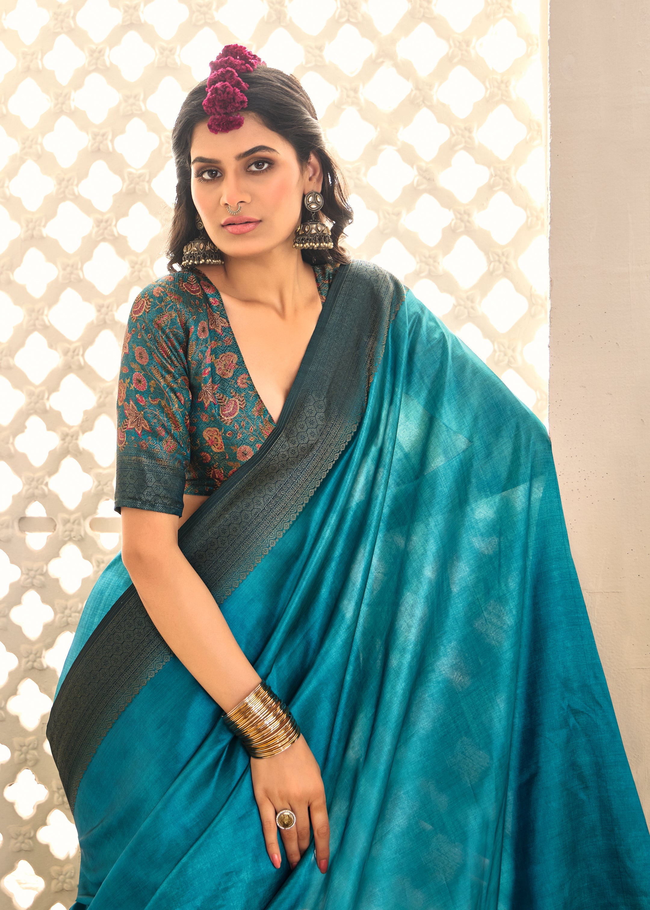 Tanmira New Tissue silk Banarasi Style Party wear saree STR