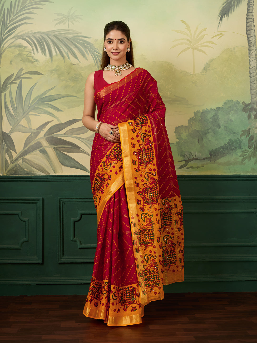 Tanmira New Beautiful Ghatchola Style Saree in Pure Cotton KC