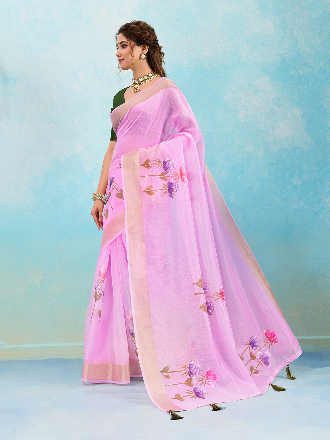 Tanmira New Classic Zari Border Kota Doriya Saree SWA
