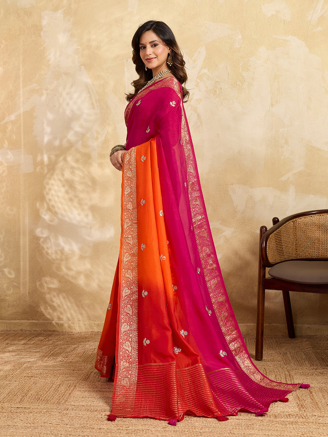 Tanmira New Soft Dola Silk Designer Saree with Stunning Gotapatti Detailing GAN