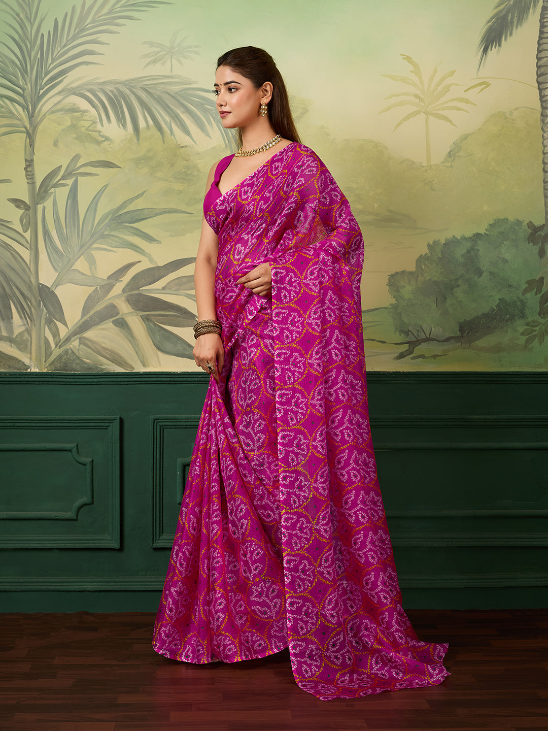 Tanmira Lightweight Kota Doriya Bandhani Casual Wear Saree SWA
