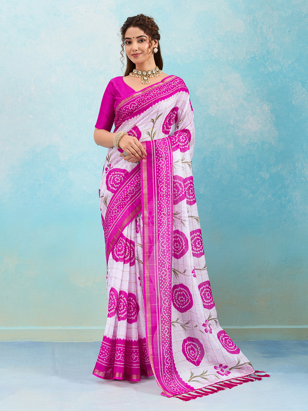 Tanmira New Premium Kota Doriya Bandhani Style Saree Collection STL