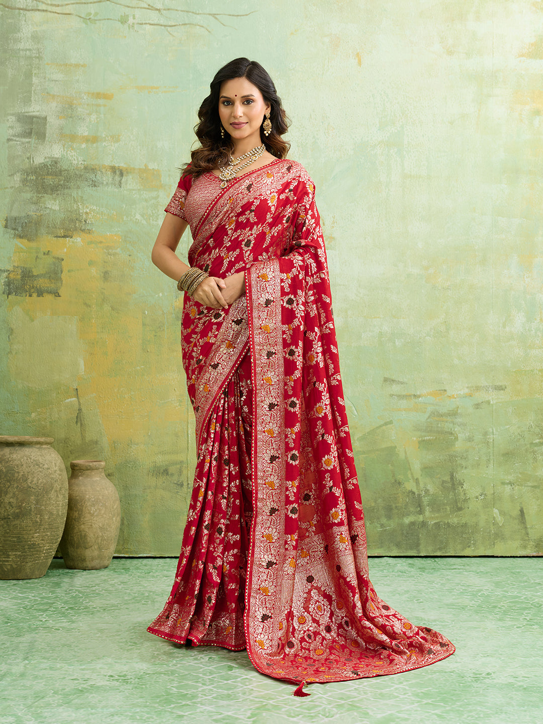 Tanmira Dola Silk With Zari Weaving Saree ASH