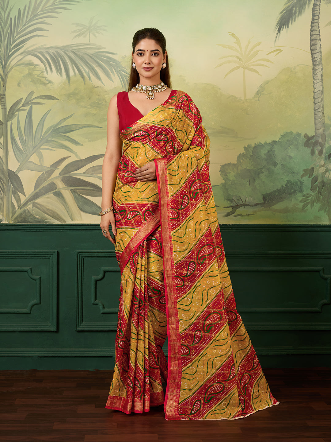 Tanmira New Festive Special Cotton Silk Saree with Traditional Ghatchol Style KC