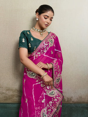 Leheriya style Georgette saree for party and festive