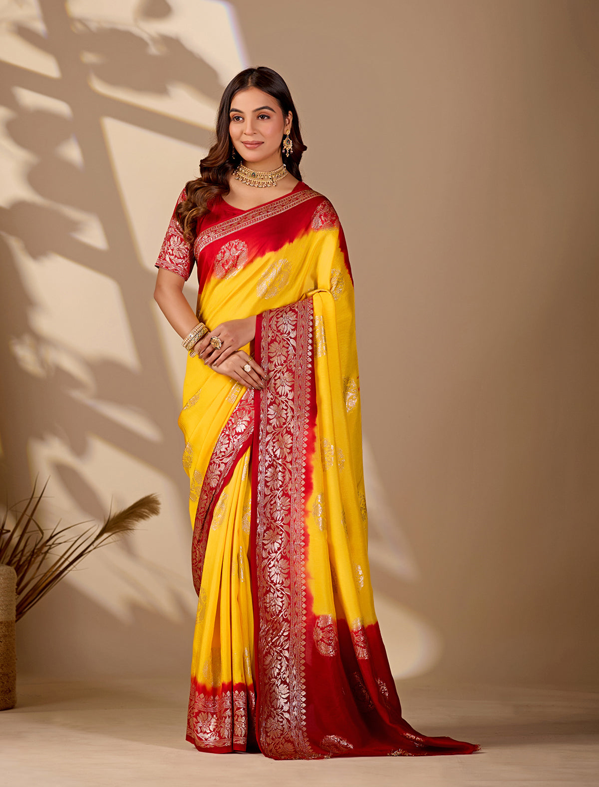 Tanmira New Pure Georgette Zari Faag Shadded Saree RG