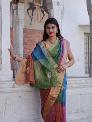 Buy Banarasi Organza Saree With Festive Wear Tanmira image 5
