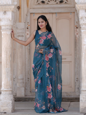 Buy Printed Saree for Everyday Casual Wear Tanmira image 3