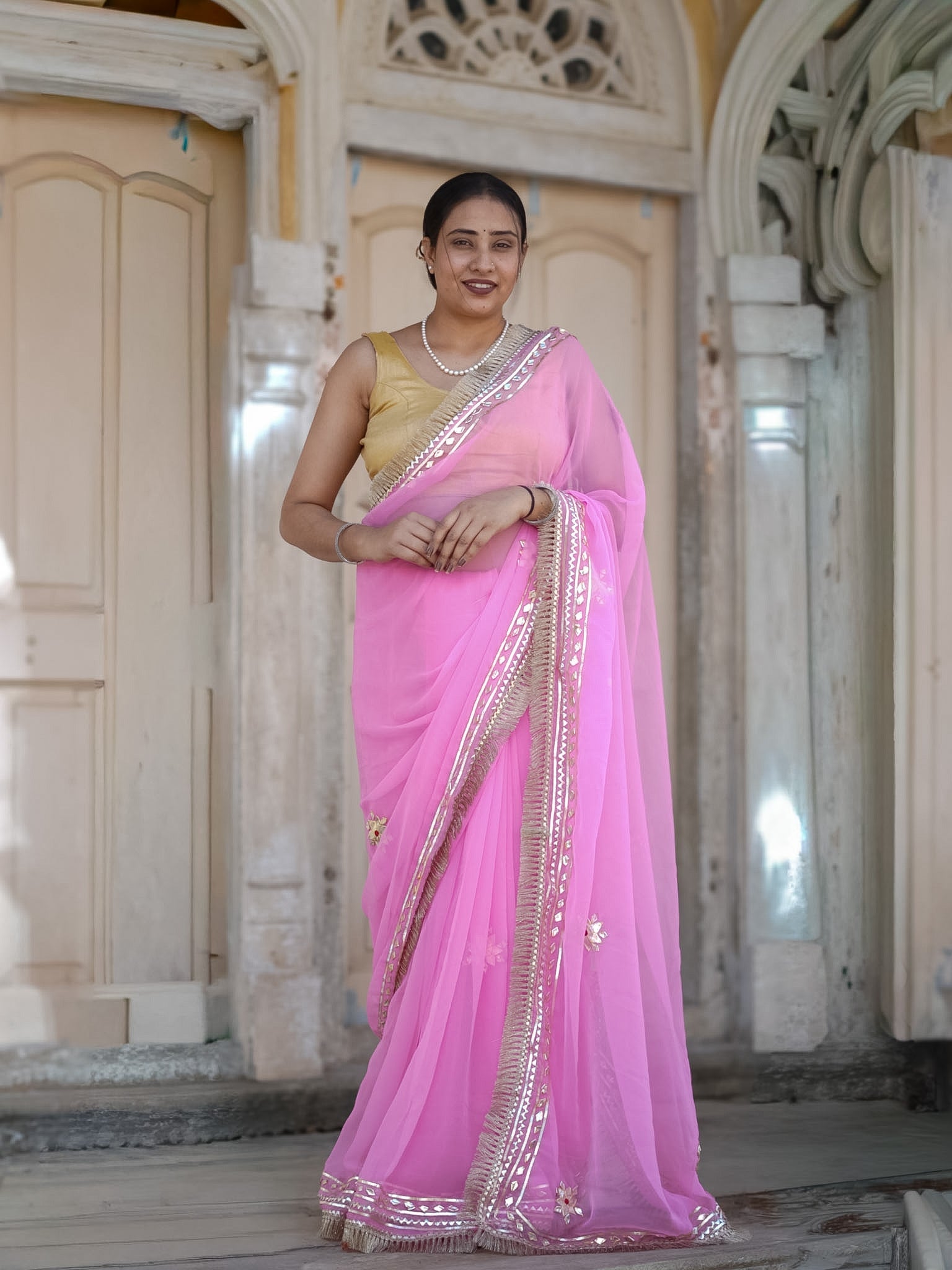 Buy Pure Georgette Festive Saree with Traditional Wear Tanmira