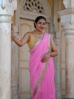Buy Pure Georgette Festive Saree with Traditional Wear Tanmira