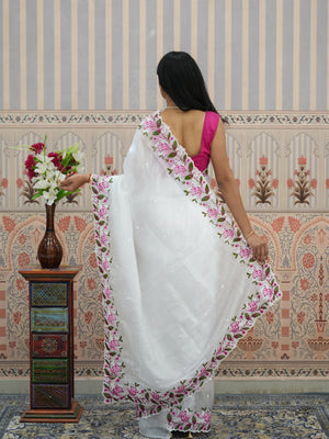 Buy Crush tissue silk Bollywood Style saree Tanmira