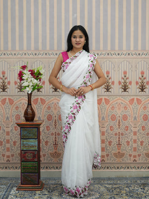 Buy Crush tissue silk Bollywood Style saree Tanmira