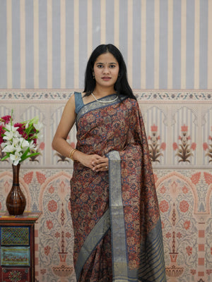 Buy Cotton Silk Printed Style Saree Tanmira