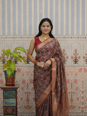 Buy Cotton Silk Printed Style Saree Tanmira