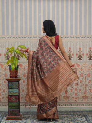 Buy Cotton Silk Printed Style Saree Tanmira