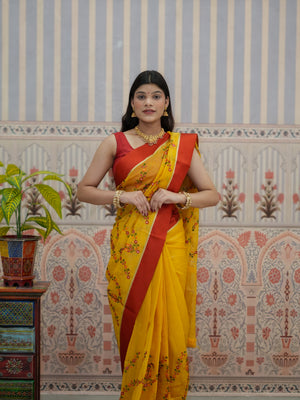 Buy Kota doriya Banarasi With Kashida Work Saree Tanmira