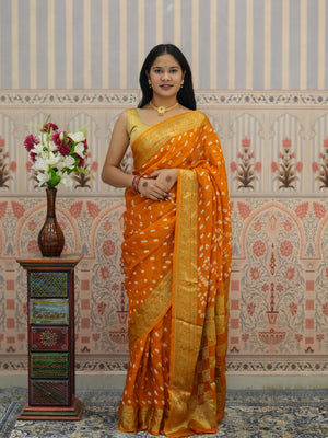 Buy Bandhani Saree With Viscose Silk Tanmira