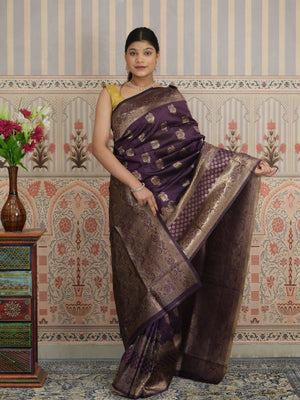 Buy Banarasi Style With Zari Border Work Saree
