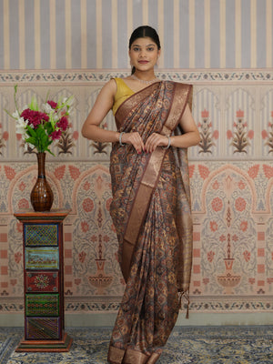 Buy Printed Saree With Festive Wear