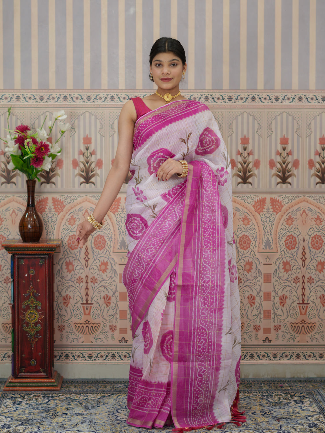Tanmira New Premium Kota Doriya Bandhani Style Saree Collection STL