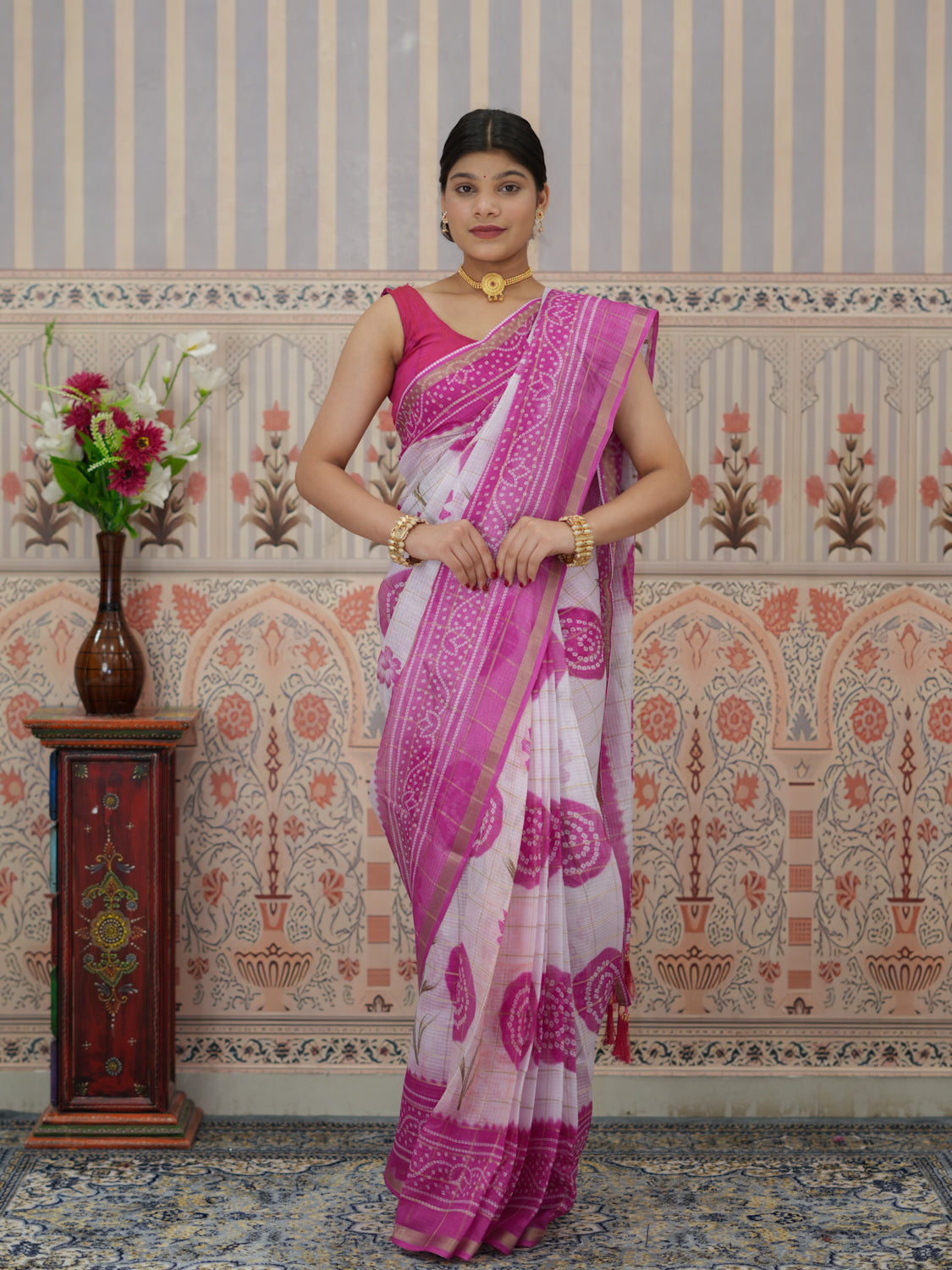 Tanmira New Premium Kota Doriya Bandhani Style Saree Collection STL